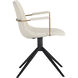 Cassius Dillon Cream Swivel Dining Armchair, Swivel